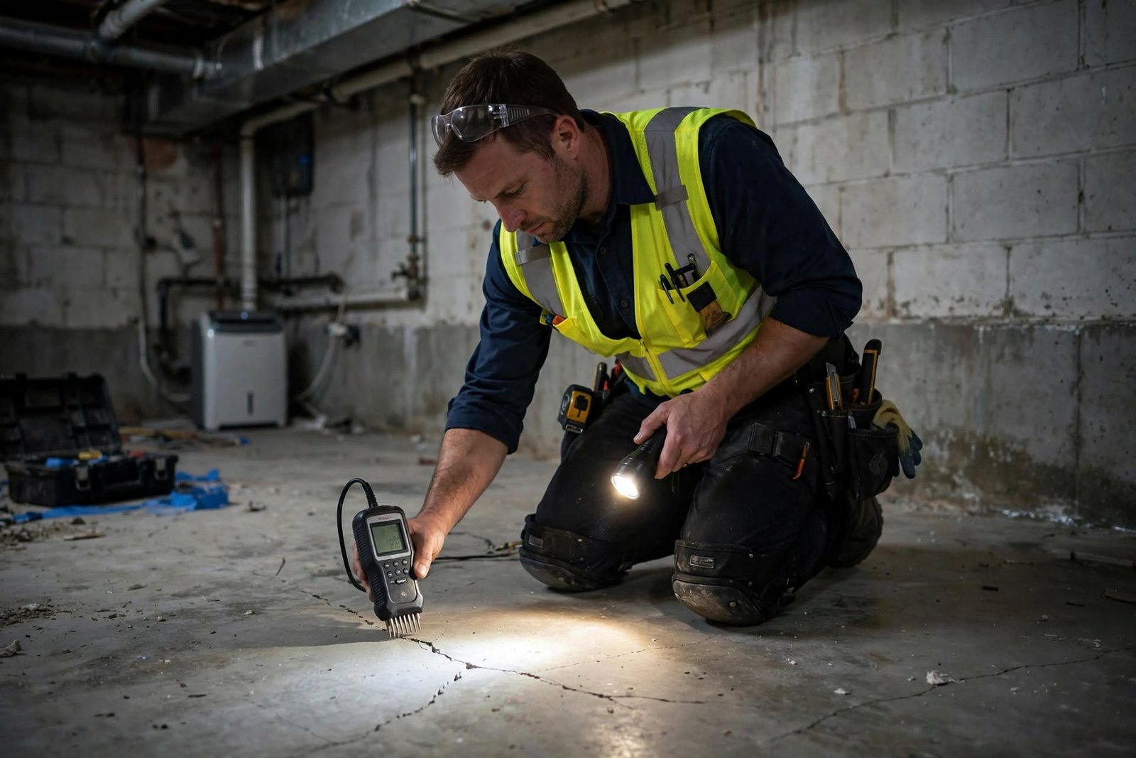 basement floor inspection