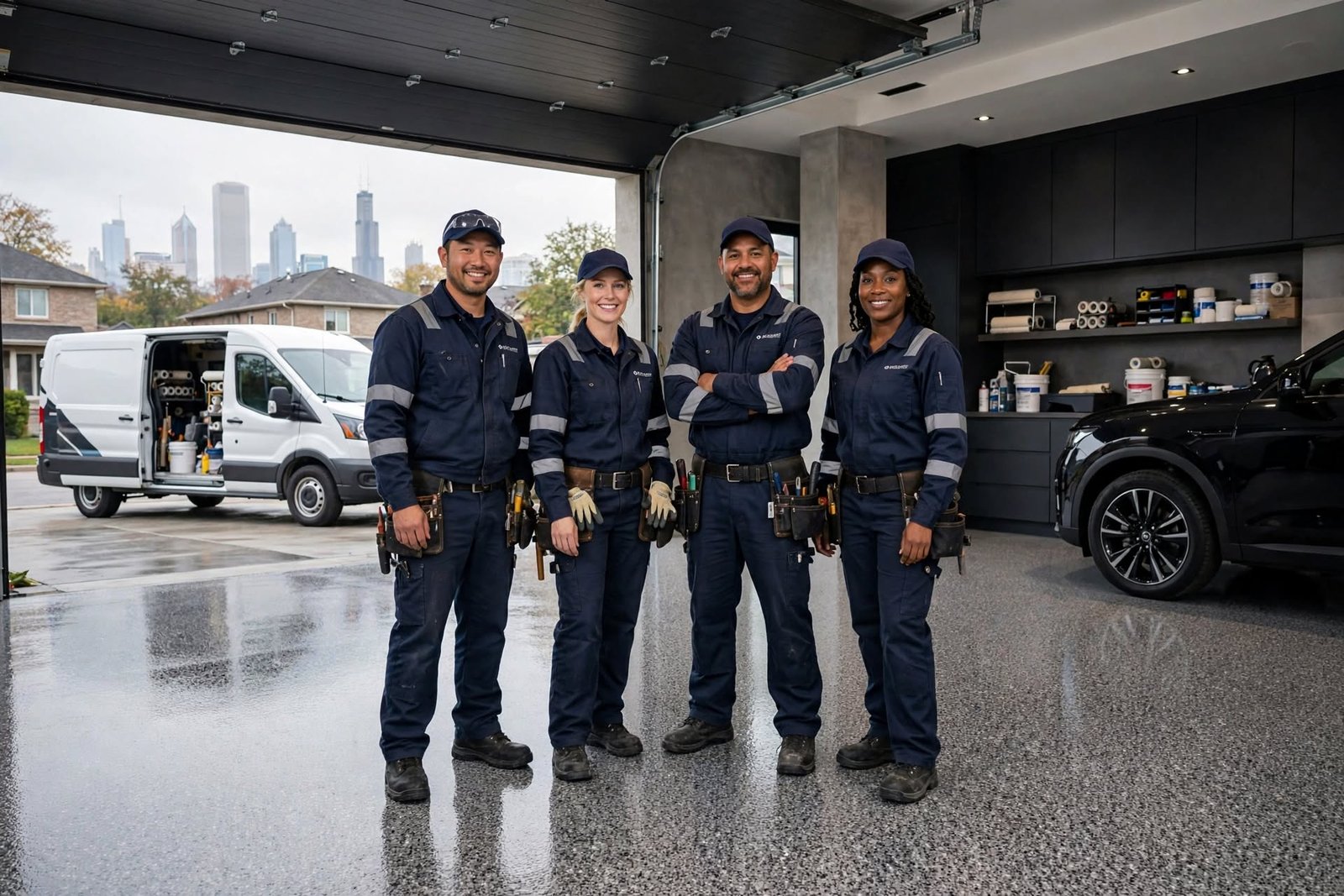 epoxy flooring team
