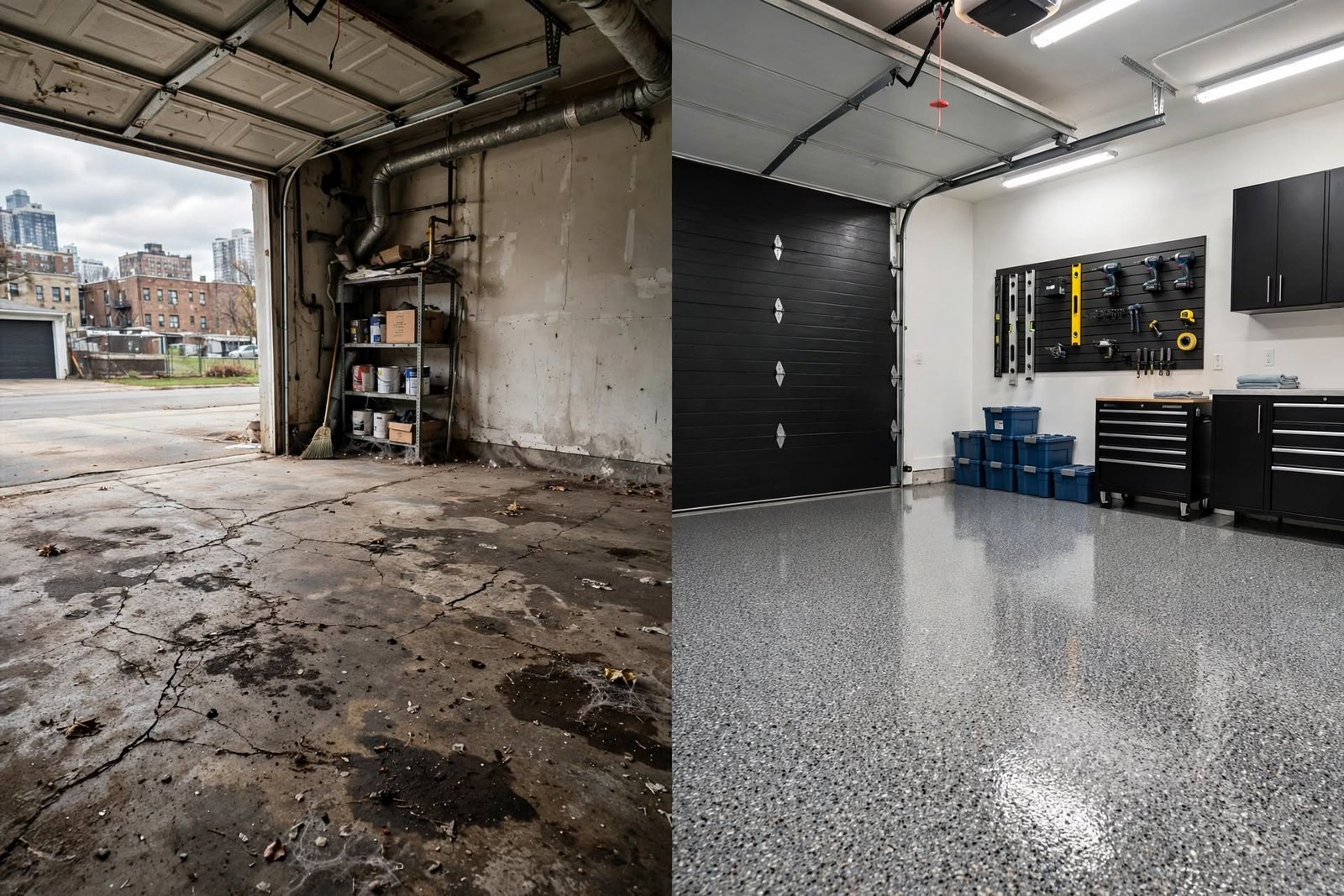 garage transformation split garage transformation split