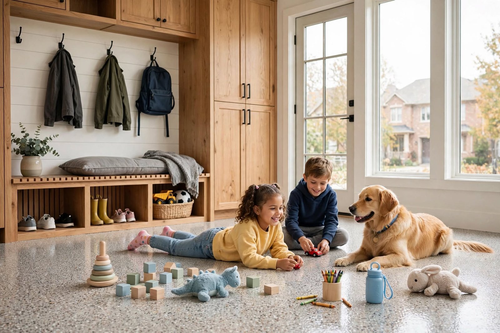 mudroom family play